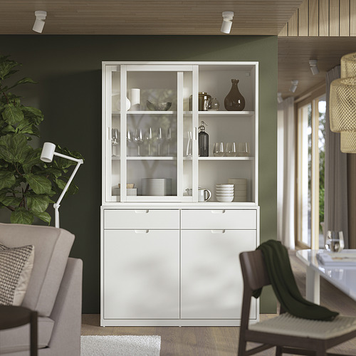 TONSTAD cabinet with sliding glass doors