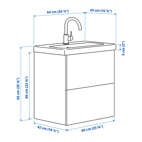 TVÄLLEN/ENHET wash-stnd w drawers/wash-basin/tap