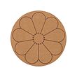 SVARTVIDE place mat, cork/patterned flower, 35 cm (14) - IKEA