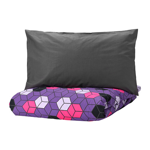 BLÅSKATA duvet cover and pillowcase