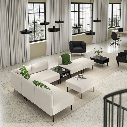 LILLEHEM 6-seat modular sofa with side table