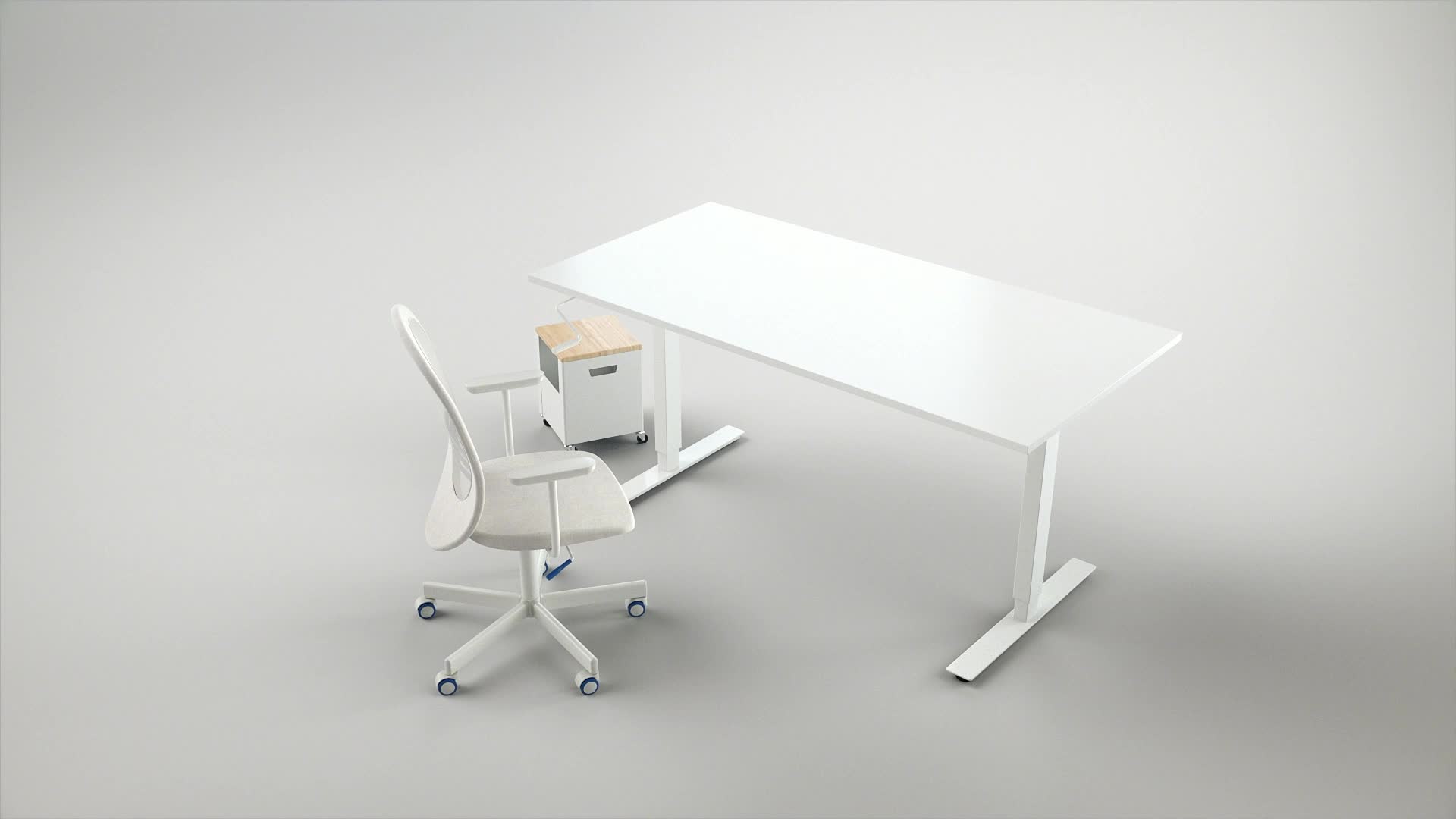 TROTTEN desk sit/stand, beige/anthracite, 471/4x271/2 - IKEA