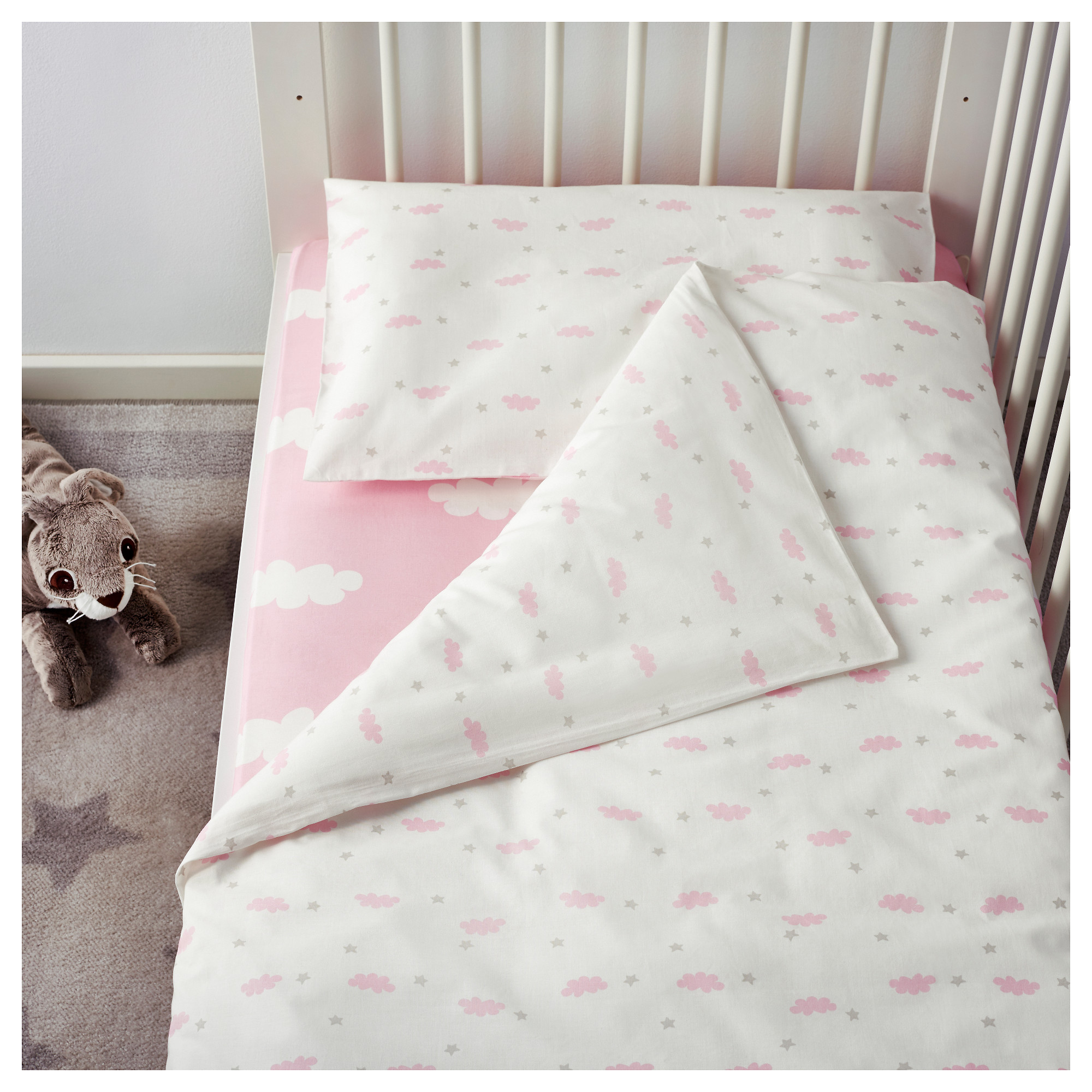 Himmelsk 3 Piece Bedlinen Set For Cot Pink Ikea Hong Kong