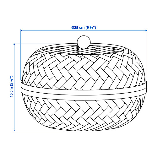 HÖKRUBBA basket with lid