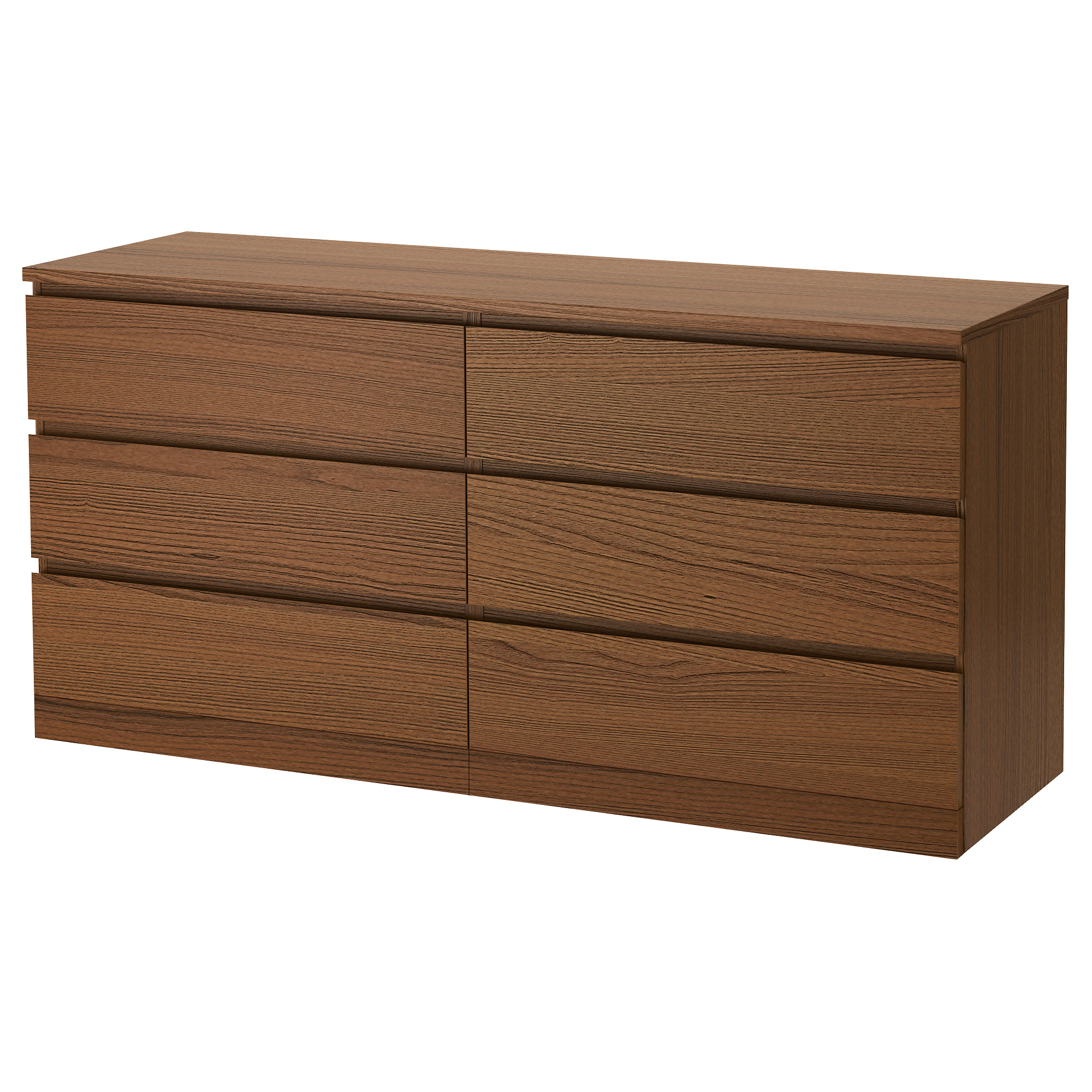 MALM - chest of 6 drawers, brown stained ash veneer | IKEA Hong Kong ...