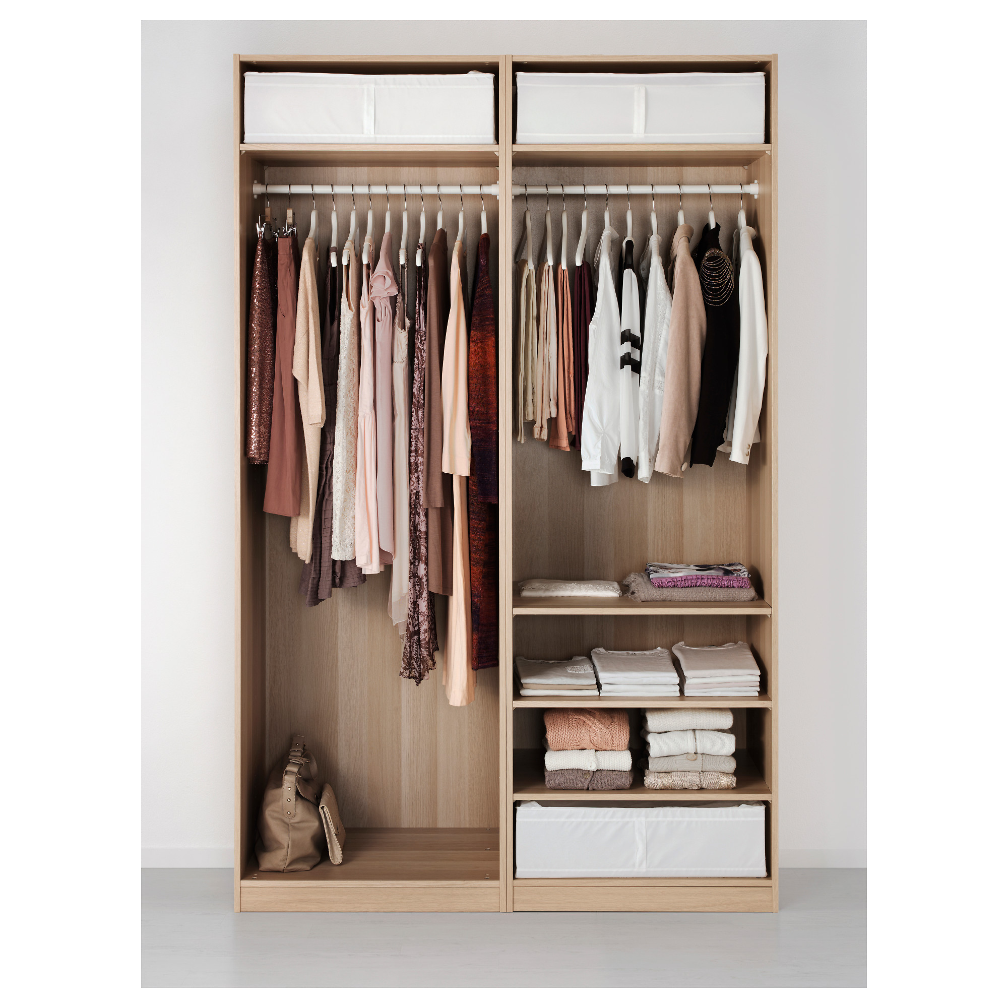 Pax Wardrobe White Stained Oak Effect Auli Ilseng Ikea Hong Kong