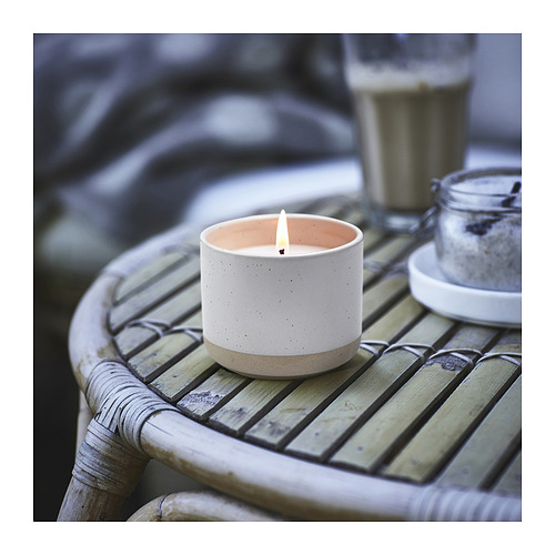 JÄMLIK scented candle in ceramic jar