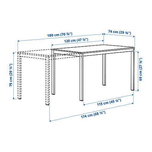 VIHALS extendable table