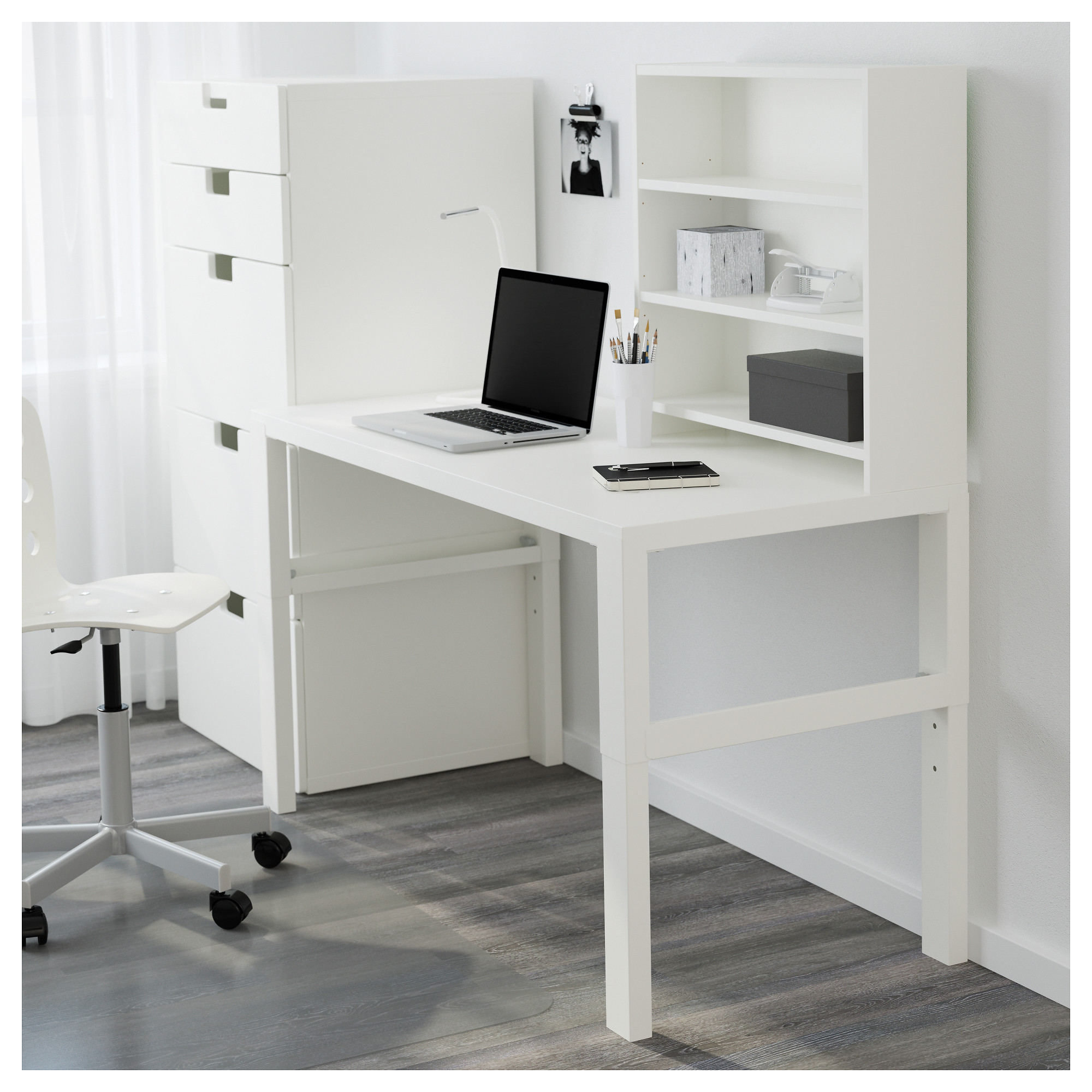 Pahl Desk With Shelf Unit White Ikea Hong Kong