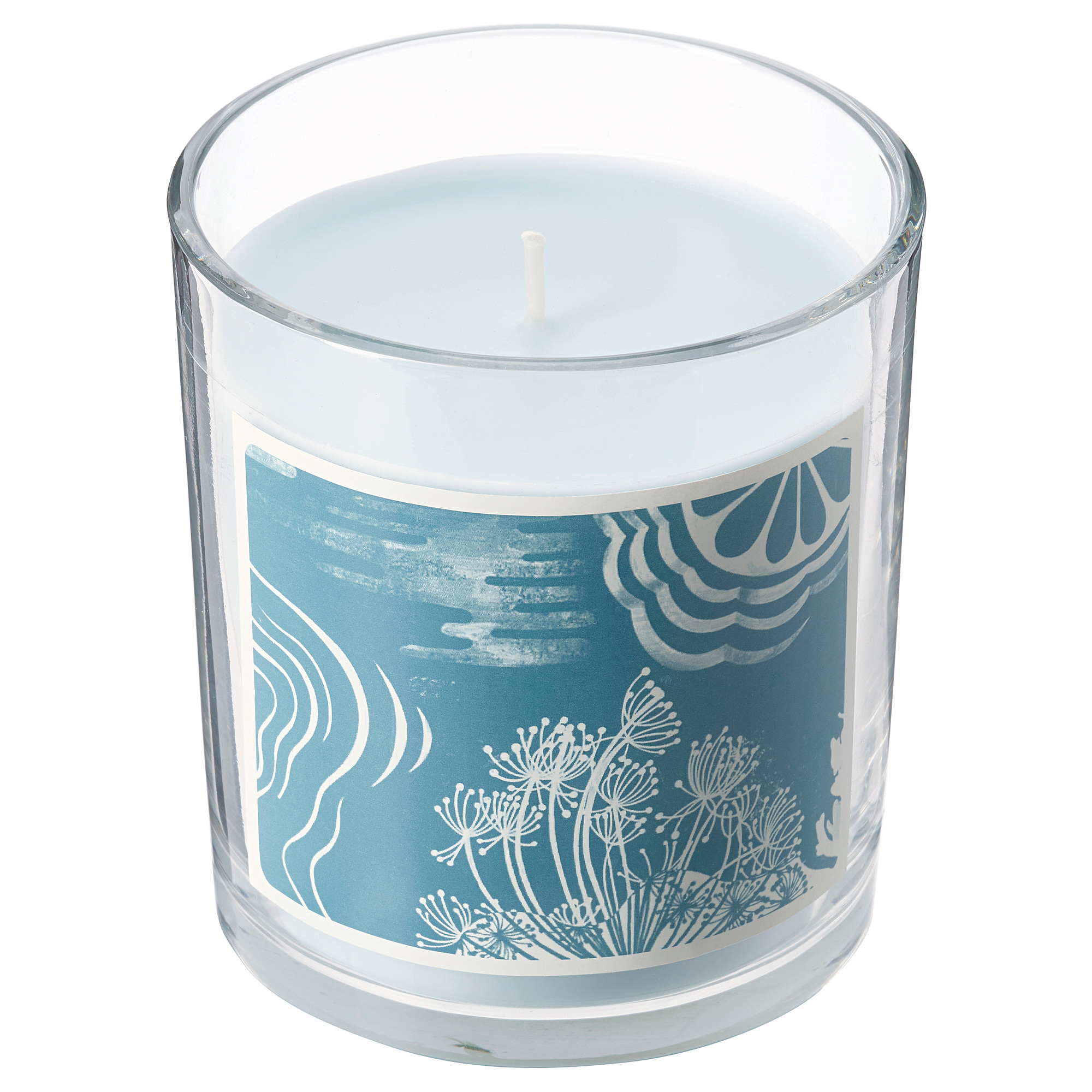 BUKETTAPEL - scented candle in glass, bergamot & cedarwood/pale