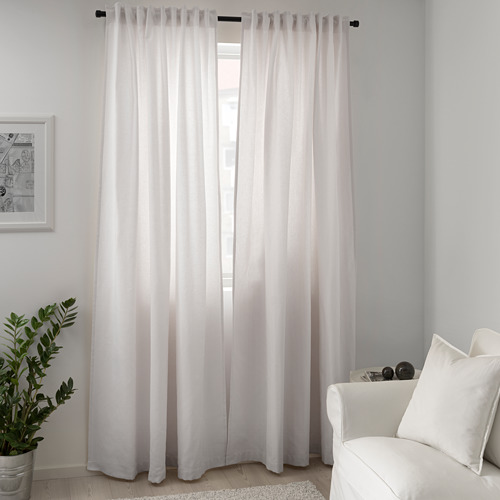 TIBAST - curtains, 1 pair, beige, 145x250 cm | IKEA Hong Kong and Macau