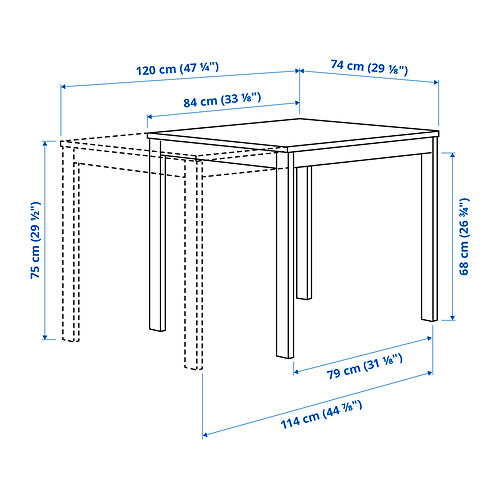 VIHALS extendable table