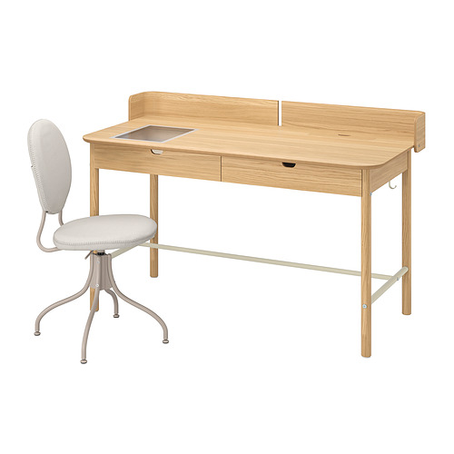 RIDSPÖ/BJÖRKBERGET desk and chair