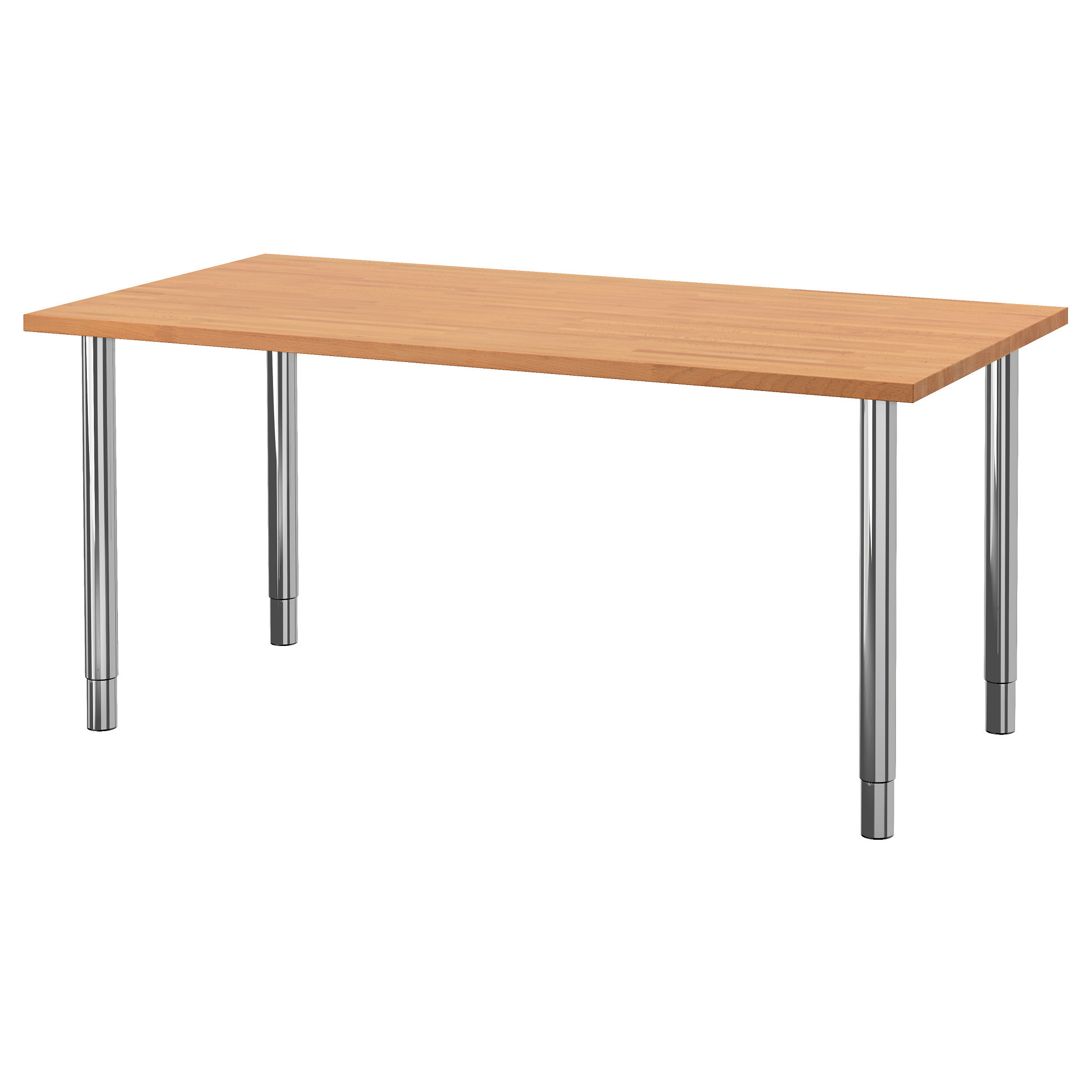 Gerton Table Beech Chrome Plated Ikea Hong Kong