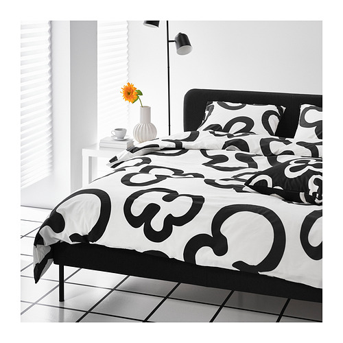 KLIPPBRÄCKA duvet cover and 2 pillowcases