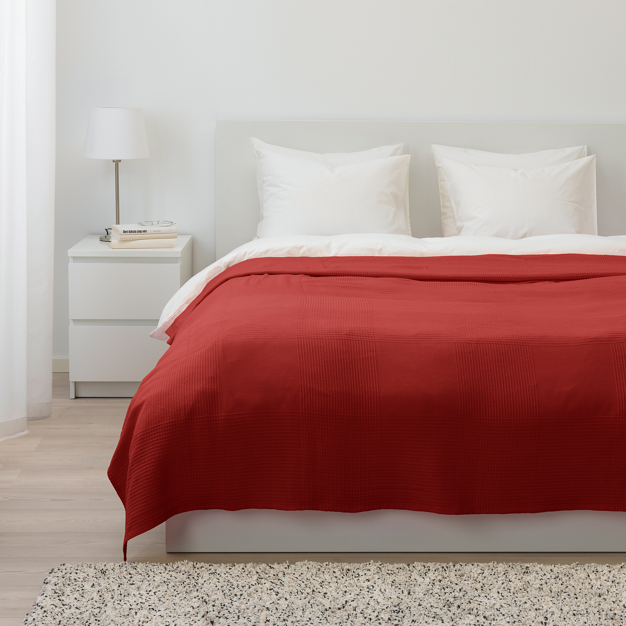 INDIRA - bedspread, red-orange | IKEA 
