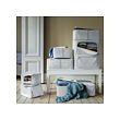 HEMMAFIXARE Storage case, fabric stripe/white/gray, 13 ½x20x11 - IKEA