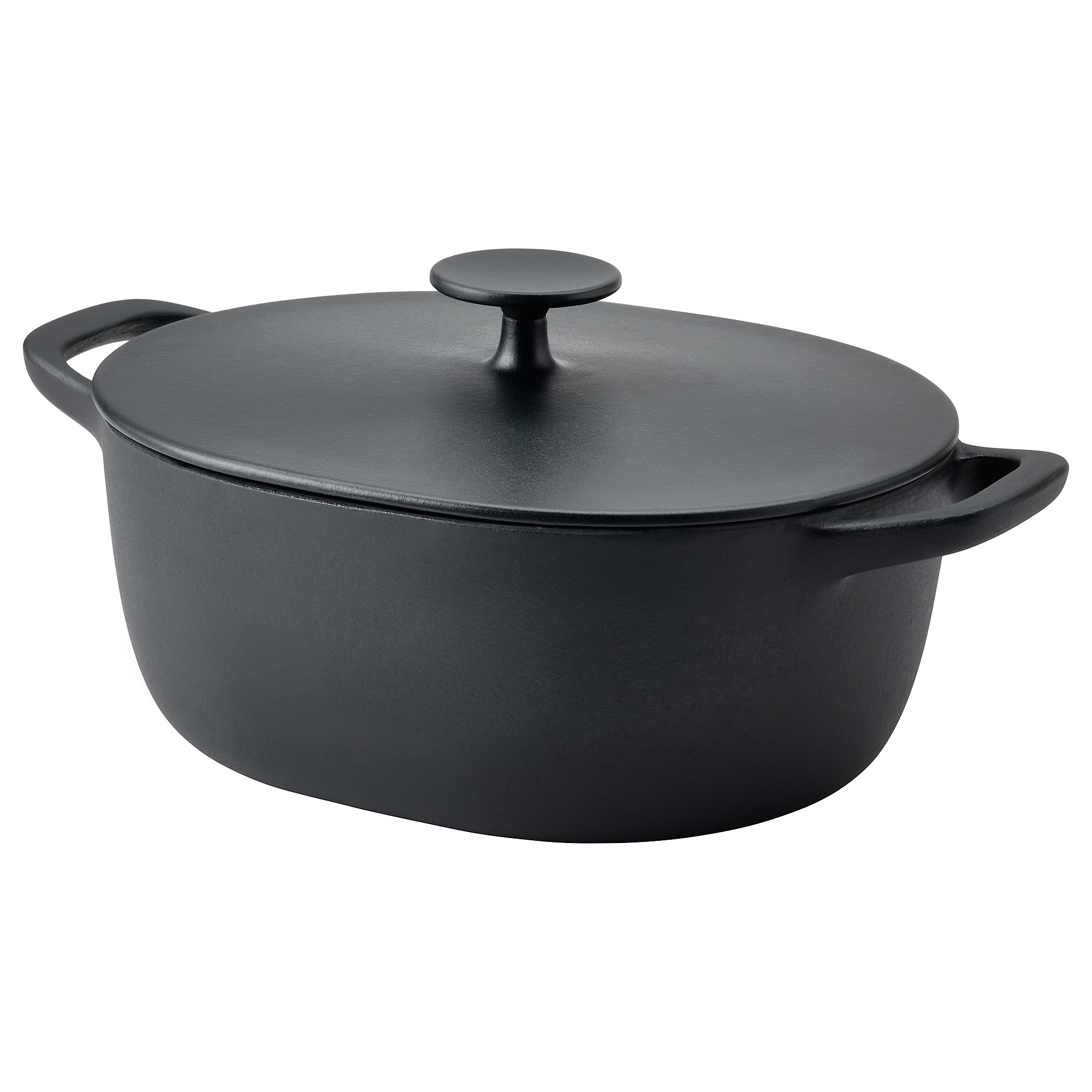 24cm 2.8L Cast Iron Oval Casserole Pan Dutch Oven with Lid - China  Casserole and Dutch Oven price