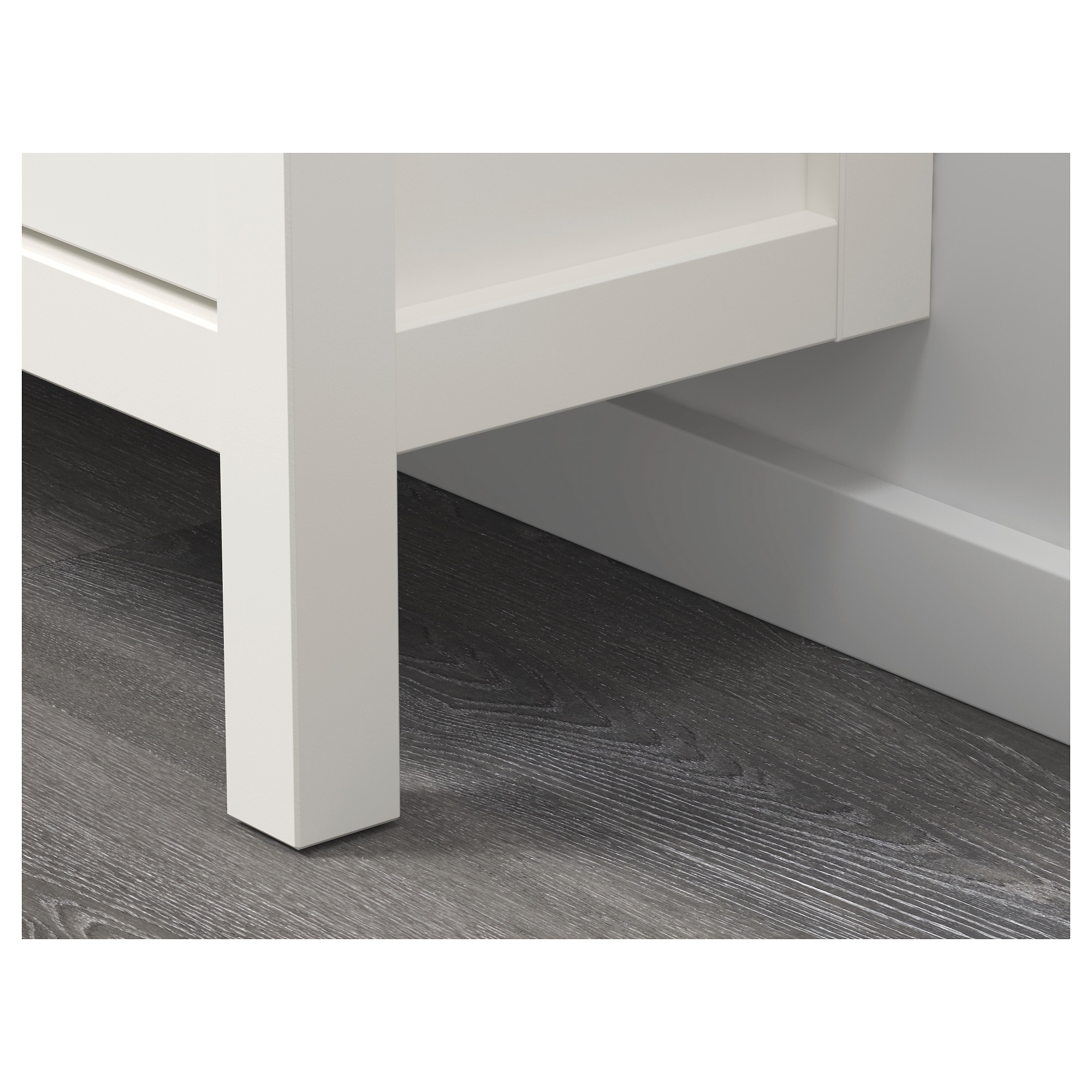 Hemnes shoe cabinet skirting board height