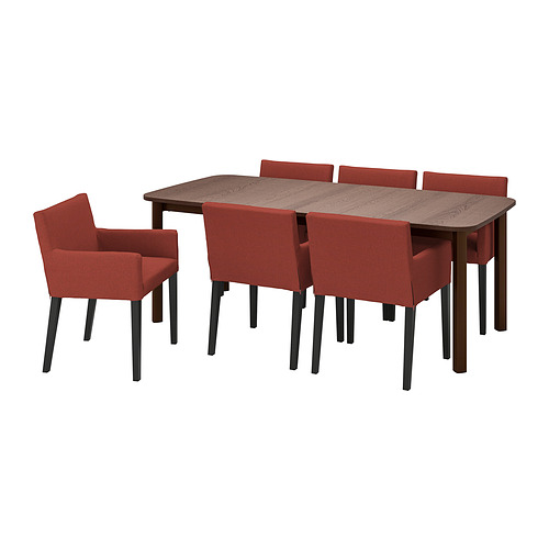 MÅRENÄS/STRANDTORP table and 6 armchairs