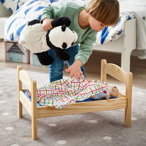 DUKTIG doll's bed with bedlinen set