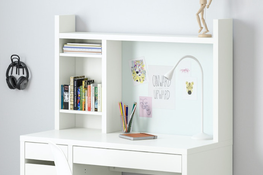 MICKE - desk, white/light turquoise, 105x50 cm | IKEA Hong Kong and Macau