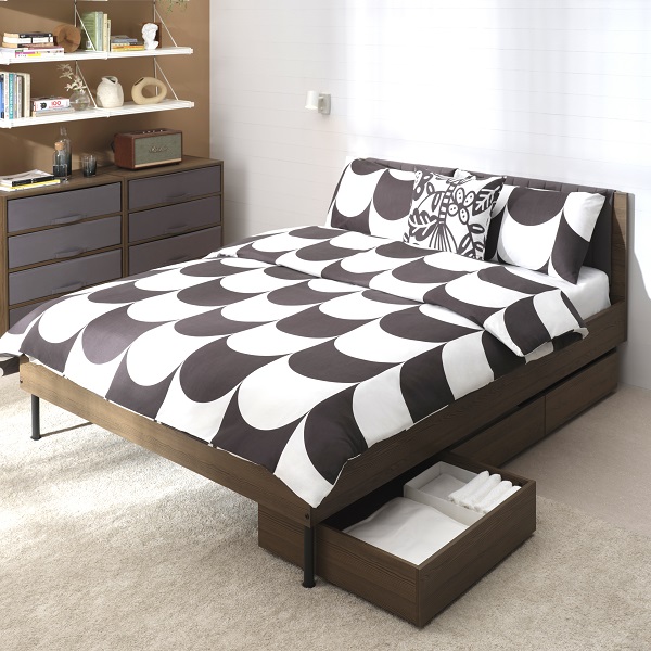 BRUKSVARA - Bed Frame, Brown, 140x195x88 Cm | IKEA Hong Kong And Macau